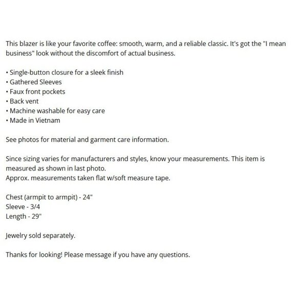 LC Lauren Conrad Blazer Womens Size 1X Camel Tan 1 Button Jacket Office Casual - Picture 9 of 10